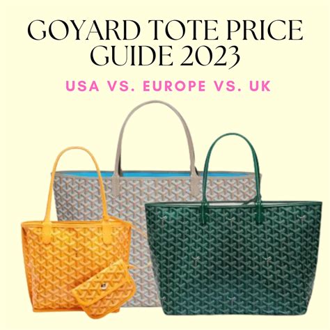 goyard hk price|goyard tote price guide.